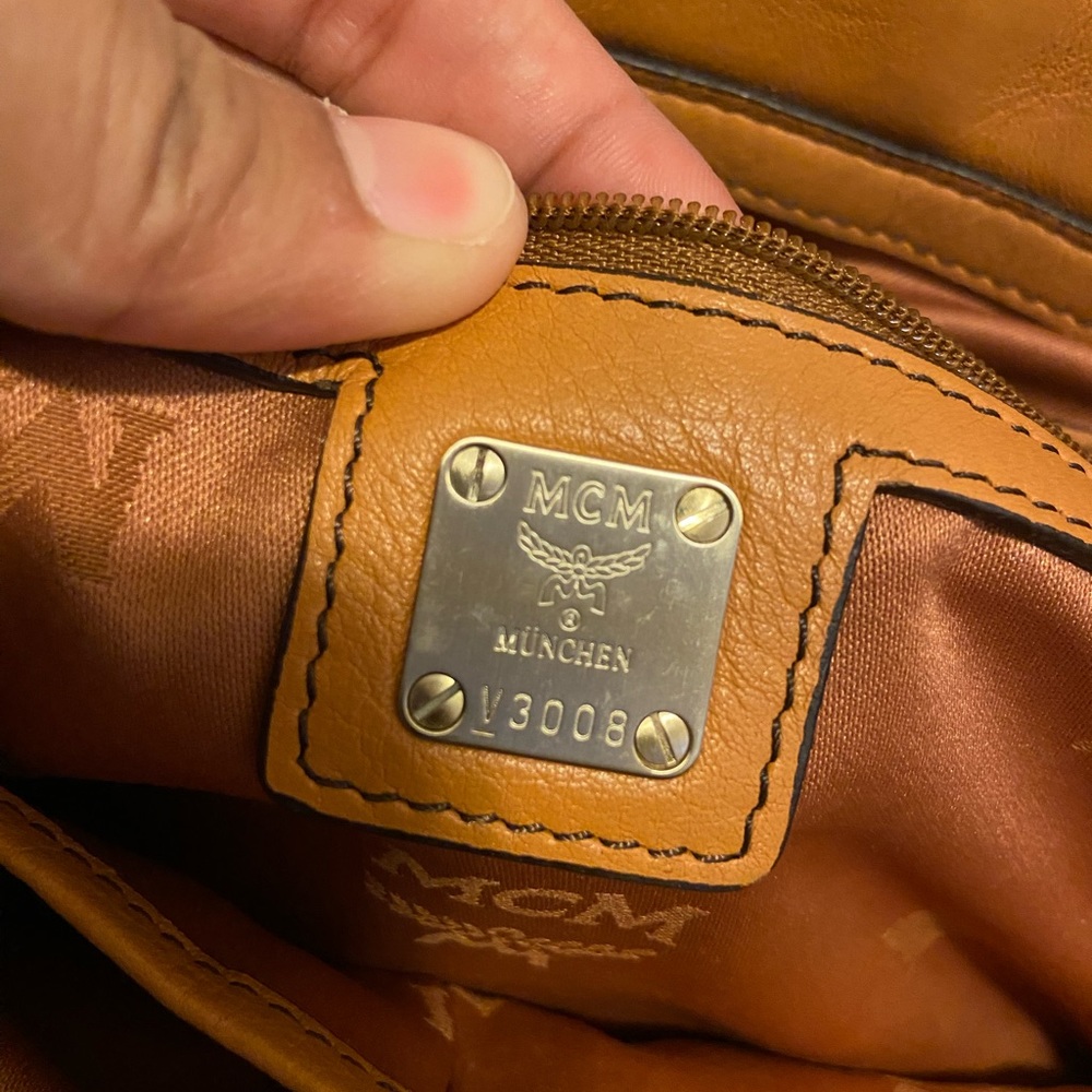 MCM Bag in Tan (crossbody/laptop bag)